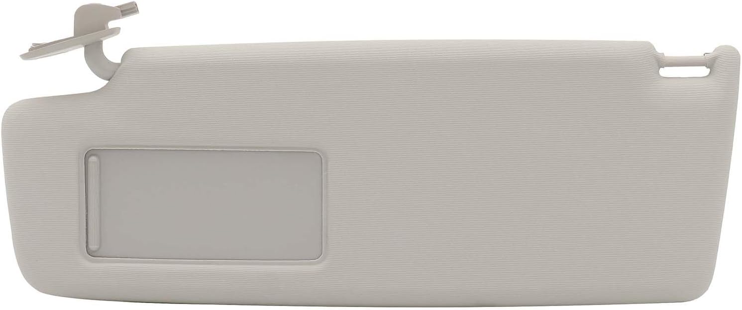 Gray Sun Visor Fit for Volkswagen Tiguan 2009 2010 2011 2012 2013 2014 2015 2016 2017 Replace for 5N0857551P2F4(Left Driver Side)