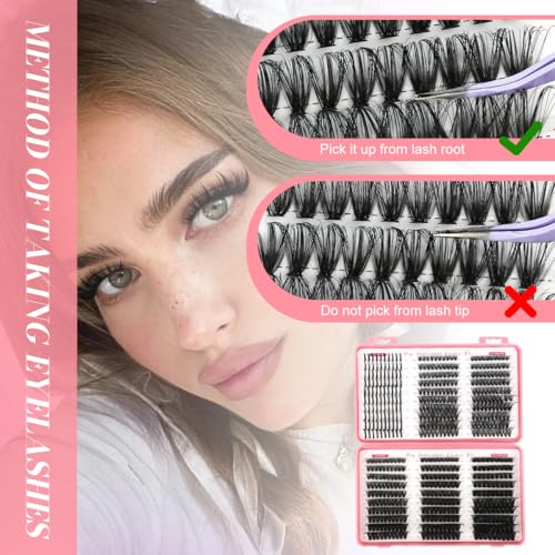 Image of MAYCREATE 600PCS False Eyelashes DIY Spiky Volume Lash Clusters Kit 9-18MM