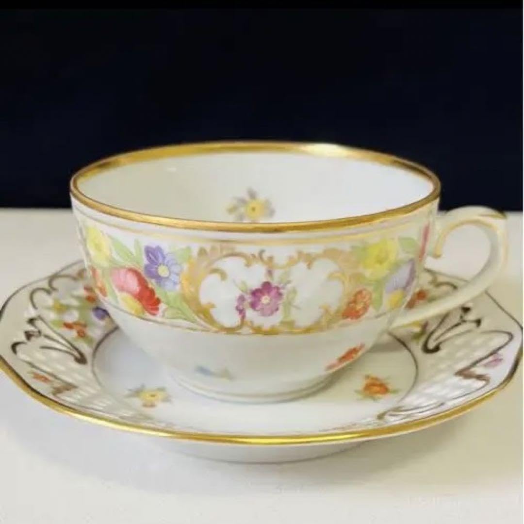 Dresden Flower Schumann Bavaria Openwork Saucer