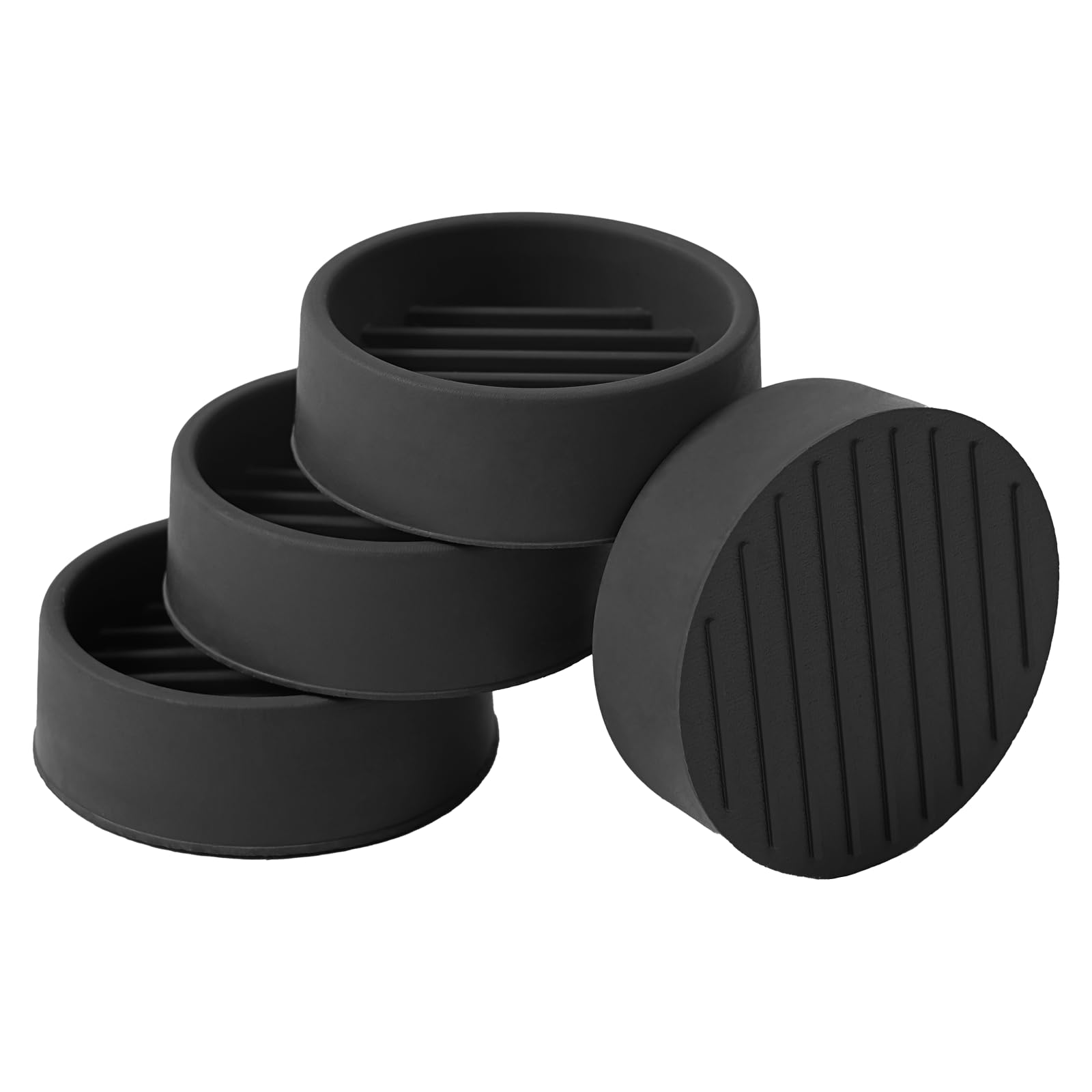 Photo 1 of 1.5x1.5 Round Rubber Furniture Caster Cups, Anti-Sliding Furniture Pads Bed Stopper Floor Protectors with Grip - Protect Any Flooring
