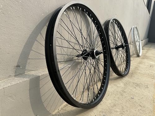 Image of 20 inch /26 inch x 1.85 inch Heavy Duty Bike Rim Wheel Set, 12 Gauge 48 Spokes Wheelset, Double Wall Aluminum Alloy Bicycle Wheels Rims (Front & Rear) Disc Brake