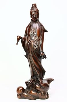 Amazon.co.jp: ??人気 慈母観音像 鉄製 置物 観音様 慈母観音