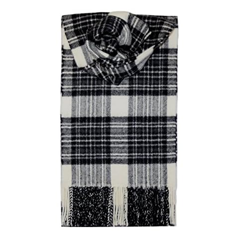 Stewart Dress Grey Tartan Scarf Lambswool Cover