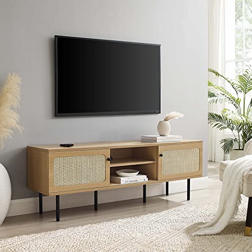 Modway Cambria 60" Rattan Tv Stand In Oak #TOP12