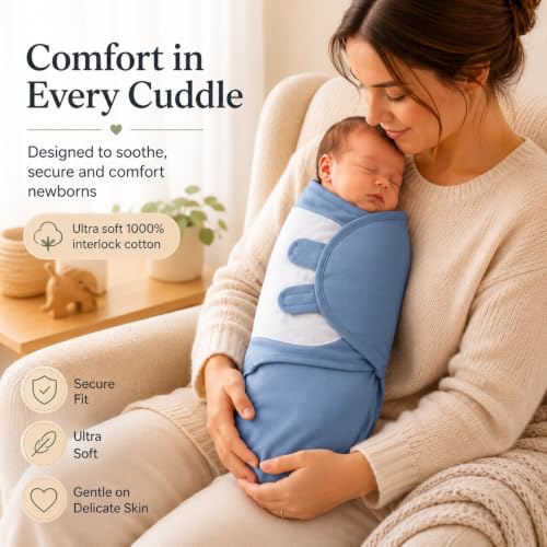 Image of Organic Cotton Baby Swaddle 4-Pack, Swaddles for Newborn 0-3 Month - Swaddle Blanket Infant Wrap Sleep Sack for Boys & Girls, Baby Swaddle for Newborn, Registry & Shower Gift Essential