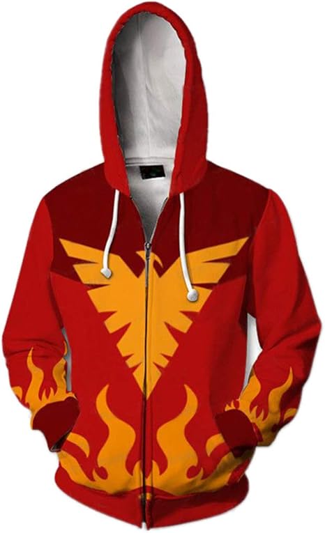 Amazon 夏 英雄x Cosplay フェニックス 赤 パーカー スウェット 長袖 コスプレ アウトウエア フーディー ジャケット 5xl コスプレ 仮装 通販