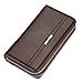 Pochette in pelle Portafoglio lungo con cinturino da polso Supporto per telefono Borsa da polso Borsa da polso Portamonete Tasca multipla per borsa da lavoro Marrone