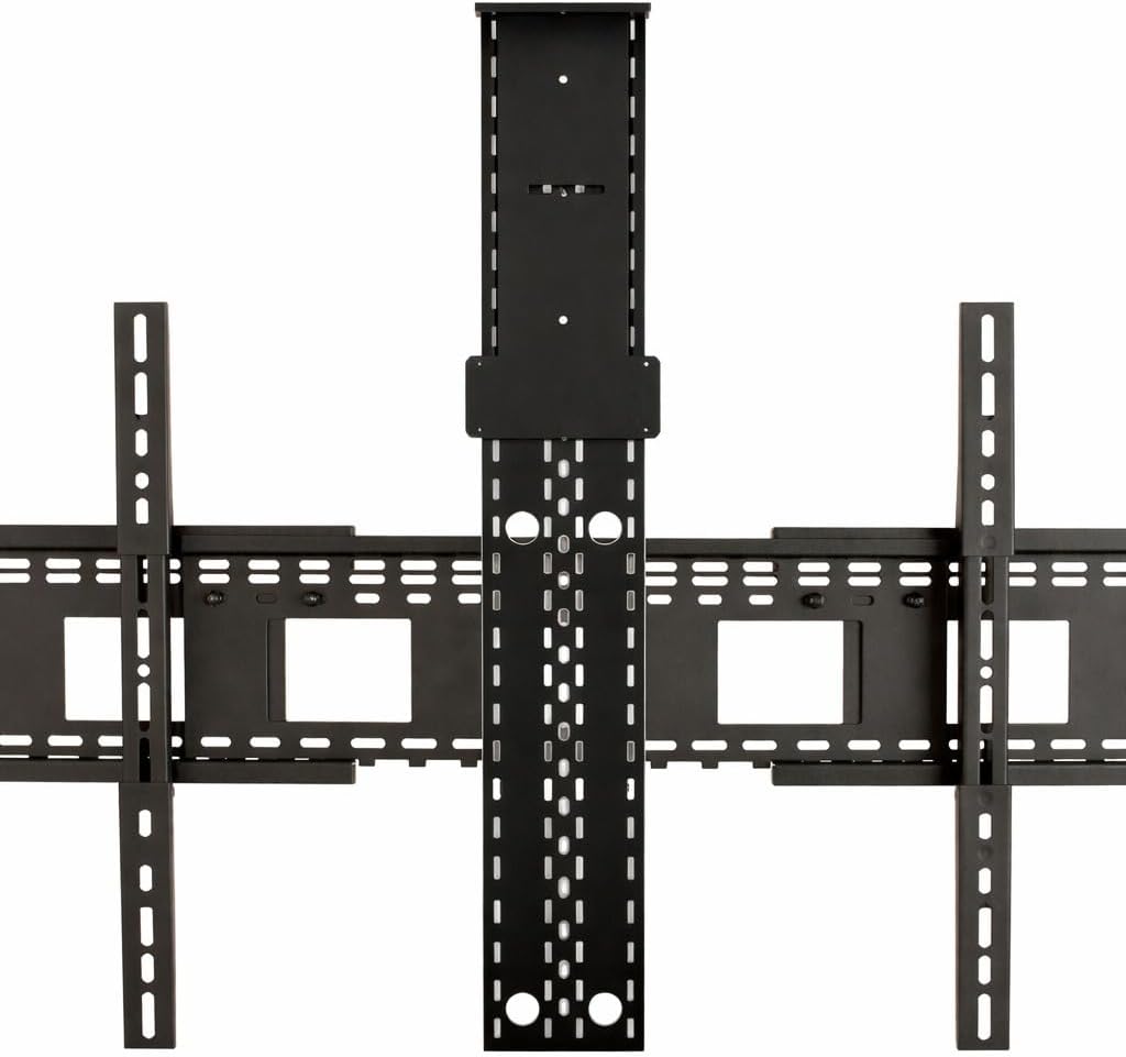 AVTEQ POLYX-BUNDLE-48 Poly Studio Camera Mount with UM-1 Universal Display Wall Mount, Black Powder Coat Finish, Support Display Size 92-98", Adjustable Height, 100% Solid Steel Construction