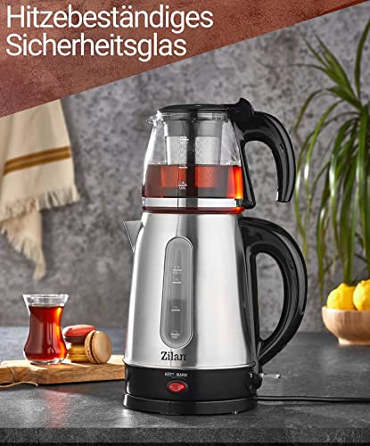Säkerhetsvattenkokare 2200W med kalkfilter & BPA-fri glasdesign