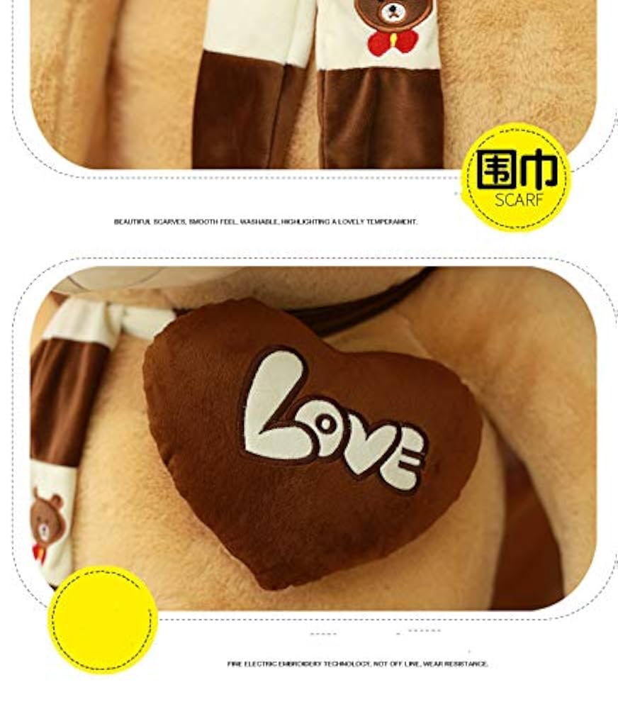 Amazon.co.jp: Kwueiitラブテディベアぬいぐるみラブマフラー
