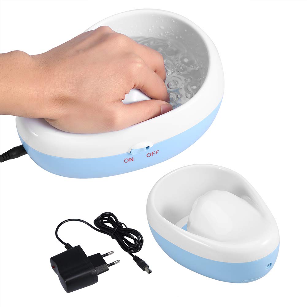 Ciotola per Ammollo per Unghie con Bolle Elettriche, Ciotola per Idromassaggio con Massaggio a Bolle per Unghie, Design Ergonomico, Base Portatile e Antiscivolo per Ammorbidire