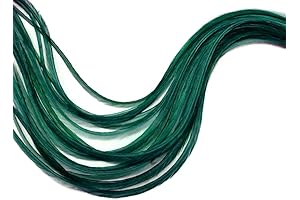 10 Pieces - Solid Peacock Green Thin Long Rooster Hair Fly Tying Feathers