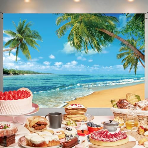 Fondo Fotográfico Playa Hawaii 70.8 x 47.2 Pulg miniatura 3