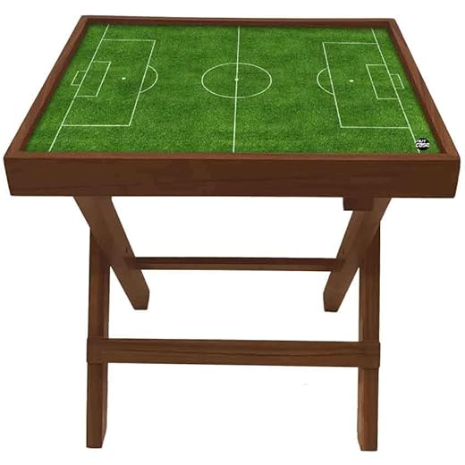 Nutcase Teak Wood Side Table - Football Field