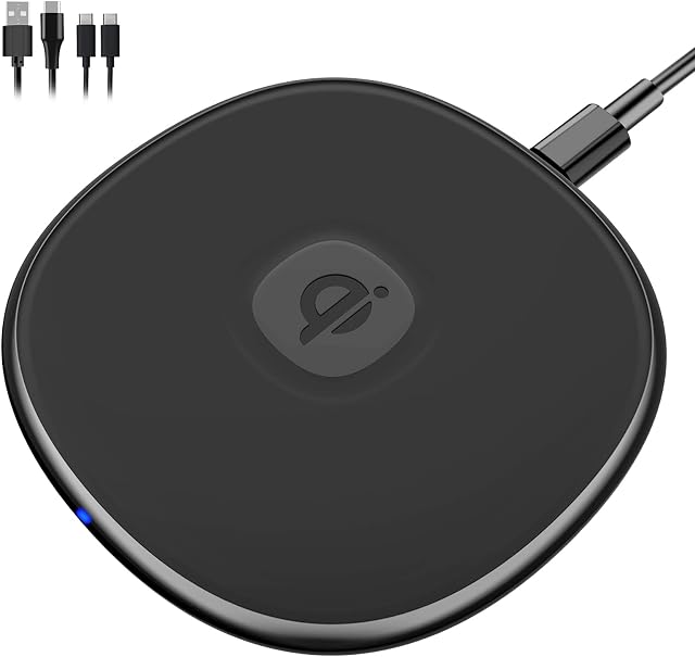 Fast Wireless Charger for Samsung and iPhone - NANAMI 15W Max Qi Cordless Charging Pad for iPhone 14 13 12 11 SE2 XS Max XR XS X 8 Plus 8 and Samsung Galaxy S22 S21 S21+ S20 S20 FE S10 S9 S8 Note 20