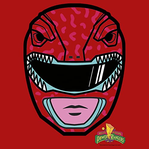 Boy's Power Rangers Red Ranger Helmet T-Shirt2