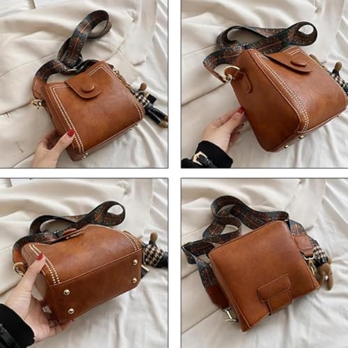 Vintage Fashion Bag With Adjustable Wider Shoulder Strap, Vintage Retro Small Water Bucket Bag, Crossbody Bags for Women3