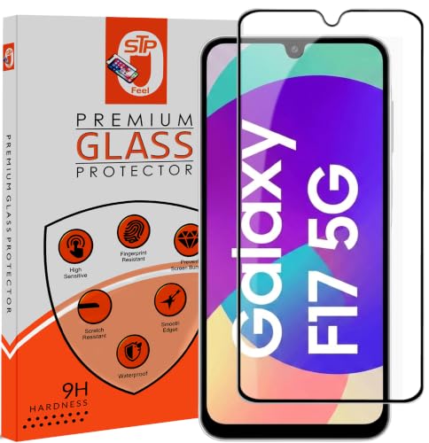 Image of STP FEEL Premium HD+ Tempered Glass Screen Protector Guard Compatible For Samsung Galaxy F17 5G (6.7 Inch, Pack of 1) | Edge to Edge Coverage With Easy to installation kit for Smartphone