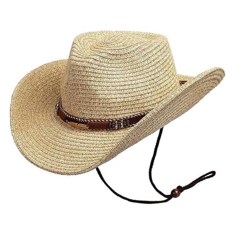 GEMVIE Women's Summer Straw Cowboy Hat Cover