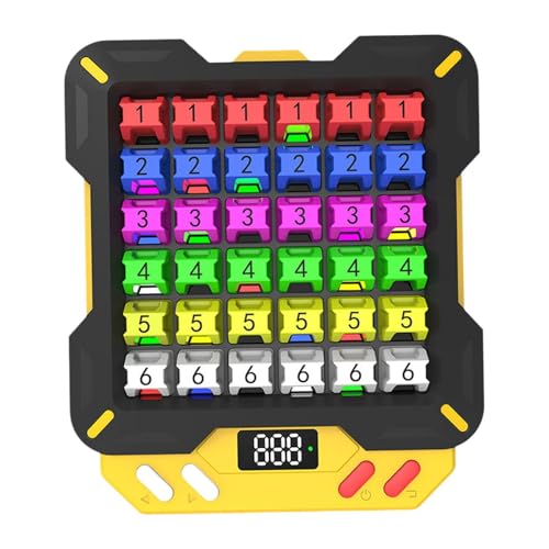 Fenteer Juego de Sudoku electrónico Inteligente, Juguete Educativo, Habilidad motora Fina, Juguete de matemáticas portátil, Rompecabezas para Adultos en Edad