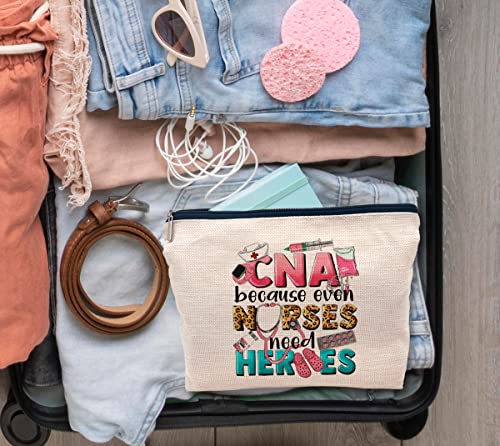 IWXYI Cna Bag,Western CNA Because Nurses Need Heroes Makeup Bag,Nurse Life Make up Bag4