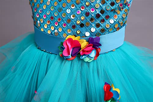 Vêtement de bébé élégant bleu pour robe de princesse Noël
