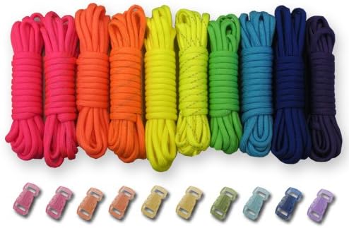 PARACORD PLANET 550lb Type III Paracord Combo Crafting Kits with Buckles
