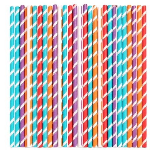 Sweet and Sour Candy Powder Filled Straws - 80 Count of Assorted Orange Cherry Grape Tropical Punch Individually Wrapped, Bulk Kids Candy, Party Favor Treats