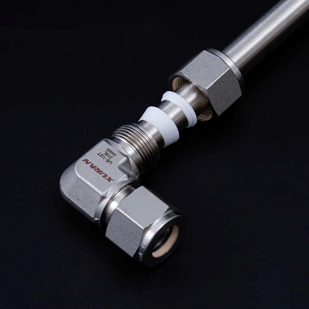 Zestaw 5 Podwójnych Ferrule PTFE do Szkła/Kwarcu | Wytrzymała konstrukcja, niezawodne uszcz., odp. chem., wytrzym. ciśn., wielokr., polerowana pow.(1")