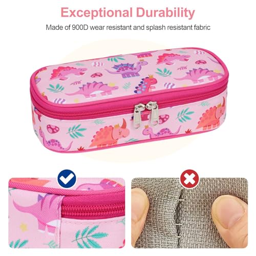 Image of Bagseri Pencil Case for Girls - Large School Supplies Pouch for Class | Girls Pencil Case Wide Opening, Kids Pen Bag with Multi-Slot, Cute Water Resistent Organizer , Glitter Purple Mermaid