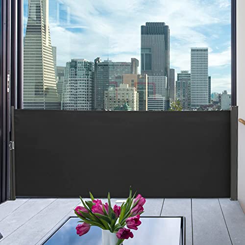 ZZYYZZ Toldo Lateral retráctil, toldo de Aluminio Completo, Viento, protección UV y Revestimiento...