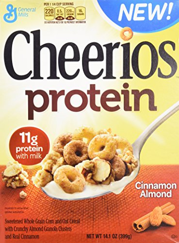 General Mills, Cheerios, Protein Cereal, Cinnamon Almond, 14.1Oz Box