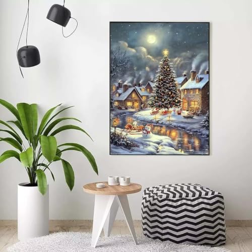 Pintar por Números Adultos Árbol de Navidad Cuadro Acrílico 80x100cm j0-60 2
