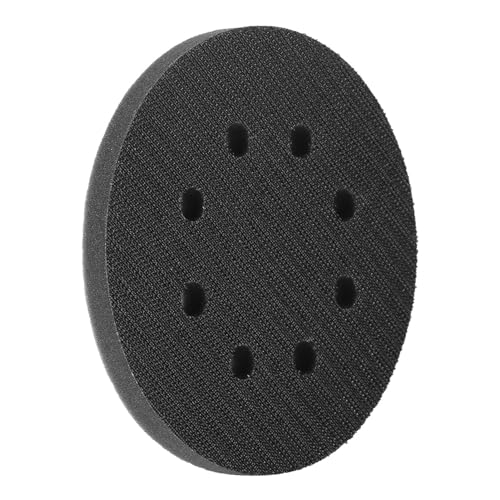 Soft Sanding Interface Cushion Pad 125mm Diameter with Sponge Buffer for Vibration Reduction and Noise Control Compatible with Sanding and Polishing Machines (5 inches and 5 holes) (5 inches and 6