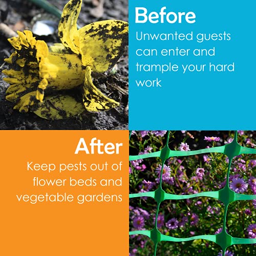 Houseables Plastic Mesh Fence, Construction Barrier Netting, Green, 4'X100' Feet, 1 Roll, Garden Fencing, Fences Wrap, Above Ground, For Snow, Poultry, Chicken, Safety, Deer, Patio, Garden Netting #TOP6