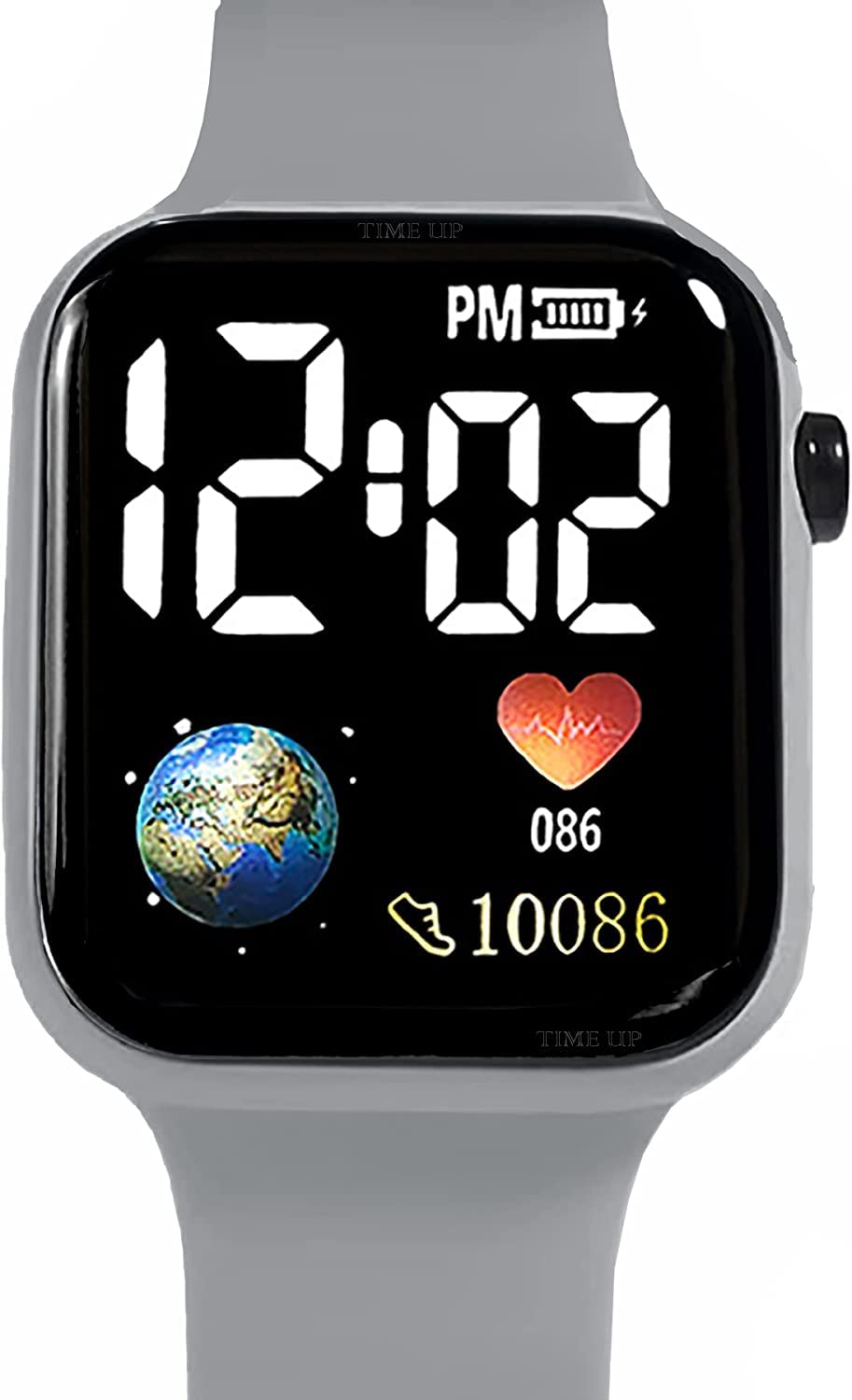 MAGNISUN, Score Big with The Football Heart-Rate and Steps Design Digital Watch for Boys and Girls – The Ultimate Accessory for The Active Generation in 2023! (Grey)