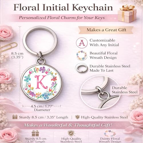 Image of magical gifts MG | Premium Alphabet & Initial Metal Keychain for Bags & Keys | Double-Sided | Personalized Initial Charm Keyring | Heavy-Duty Metal | Perfect for Gifting & Daily Use