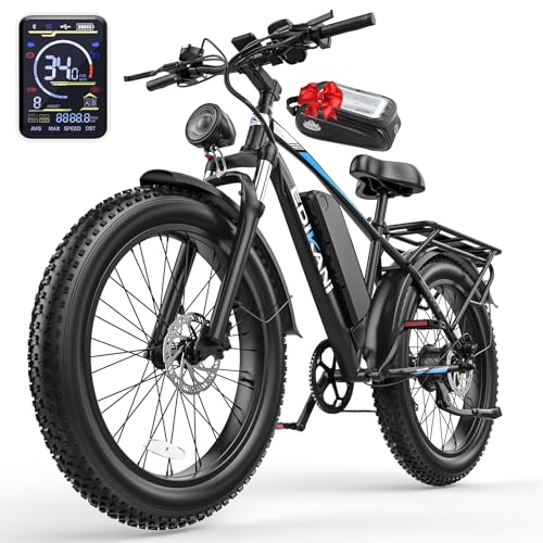 EDIKANI 26" Electric Bike for Adults, 90 Miles 34MPH Fast