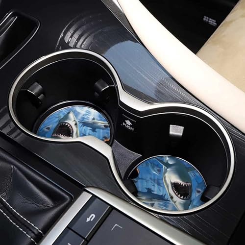 Posavasos universales para autos con diseño Sharks Sea miniatura 7
