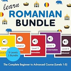 Learn Romanian Bundle: The Complete Beginner to Advanced Course (Levels 1-5) Audiolibro Por Innovative Language Learning LLC arte de portada