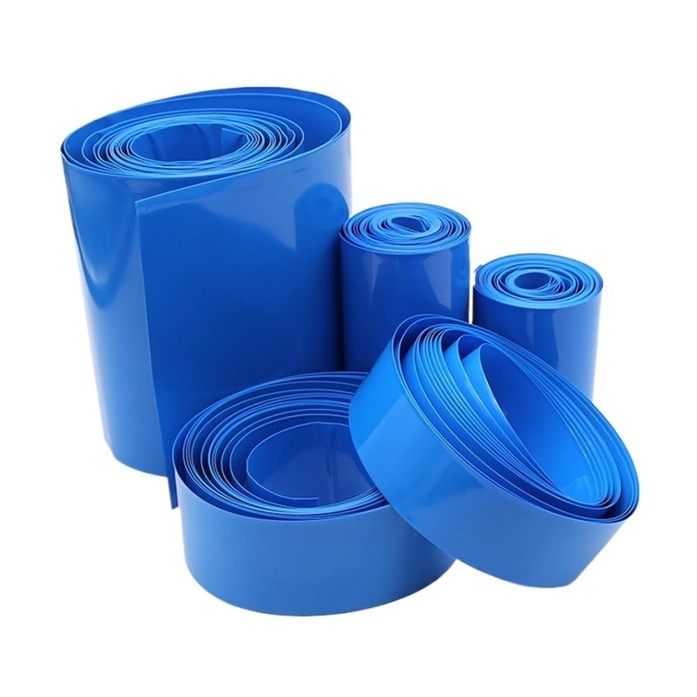 Rurki termokurczliwe klasy morskiej, Niebieska rurka termokurczliwa z PVC do baterii 18650, odporna na niskie temperatury, wiele rozmiarów(150MM*95MM*20METERS)