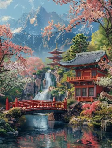 Kit diamond painting Japon grenier : l'idée cadeau créative parfaite en broderie diamant 5D