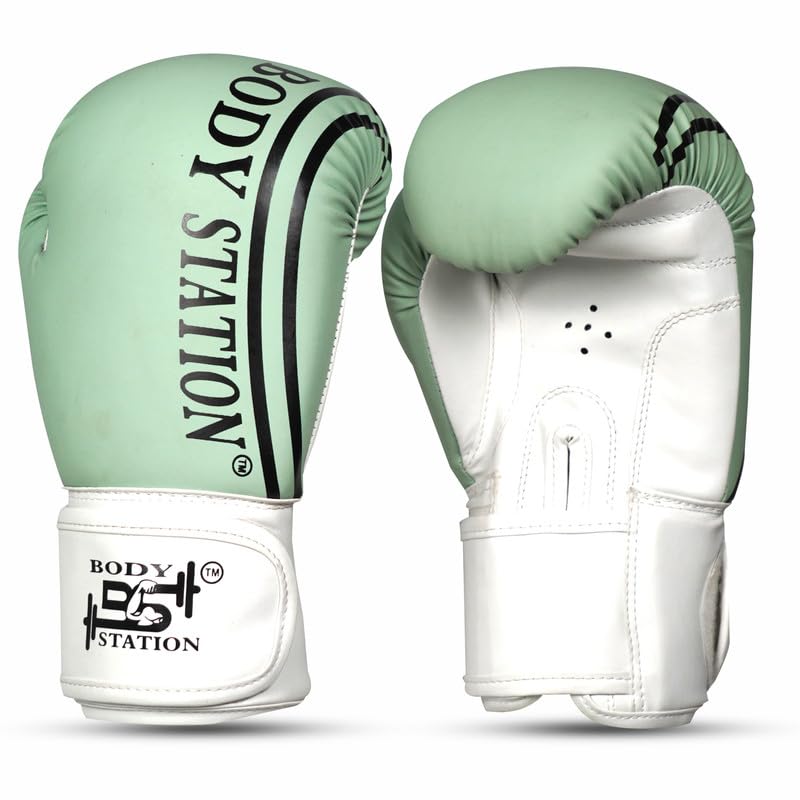 Image of Boxing Gloves - Faux Leather Training Gloves with Hook and Loop Velcro Closure for Long-Lasting Strength and Durability