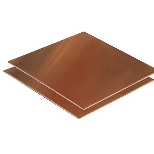 Hoja de metal de cobre, hoja de cobre puro, 0.031 x 3.937 x 5.906in