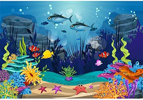 9x6ft Underwater World Landscapes Backdrop Colorful Reefs And Algae