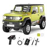 Terucle RC Crawler Model 1/16 3WD Officially Licensed Suzuki JIMNY RC Cars, 2.4Ghz 600mAh RC Rock Model Truck with Exhaust System，Hobby Grade Model Off-Road Remote Control Car with Light & Sound