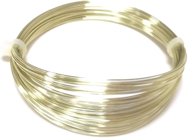 Copper Craft Wire Pale Gold Enamelled 15m Coil 0.5mm Thick - Perfect for Jewellery Making, Beading, and Wire Wrapping