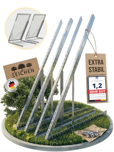 4x Balkonkraftwerk Halterung.118cm stabiles 3mm Aluminiumprofil