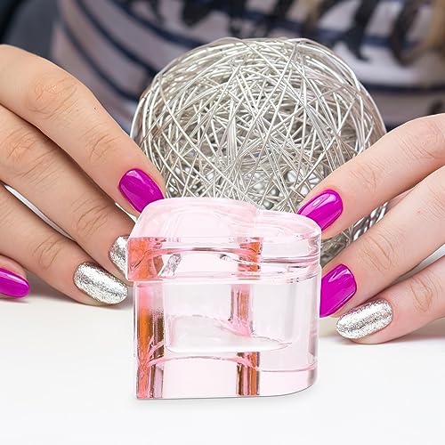 Beaupretty Plato para Uñas en Forma de Corazón con Tapa miniatura 3