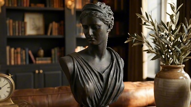 Estatua Busto Diosa Griega Resina Decorativa 12 pulg miniatura 7